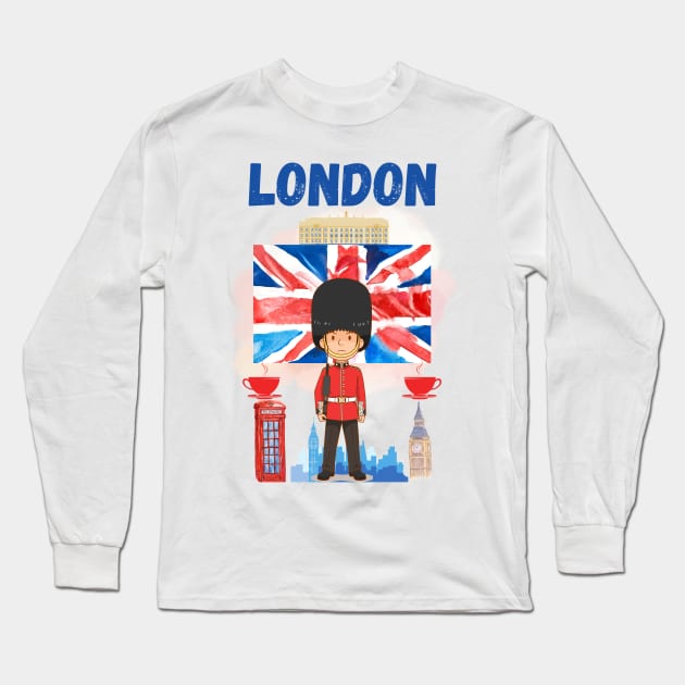 Cool London Vibes, I Love London UK, London Long Sleeve T-Shirt by fantastic-designs